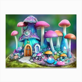 Fairy Mushroom House Canvas Print