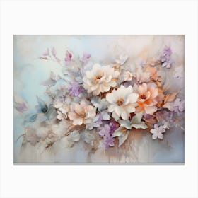 Vintage Pastel Flowers 8 Canvas Print