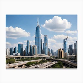 Skyline Of cityscape Canvas Print