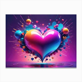 Colorful Heart Creative Art Print 11 Canvas Print