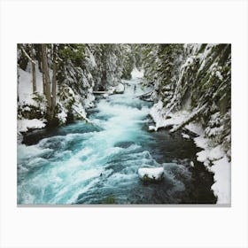 Snowy McKenzie River Pacific Northwest Oregon Canvas Print