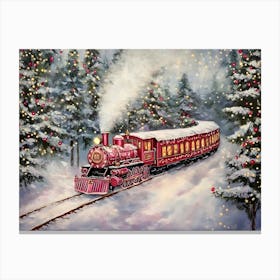 Christmas Train 10 Canvas Print