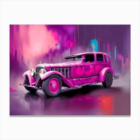 Pink Car 6 Canvas Print