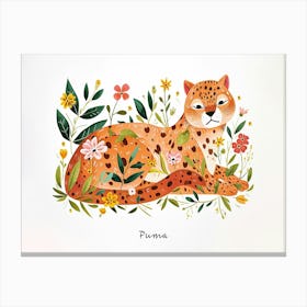 Little Floral Puma 2 Poster Canvas Print