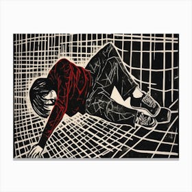 Man In A Net Canvas Print