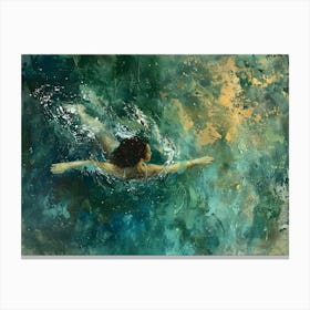 Swimming Woman 3 Canvas Print