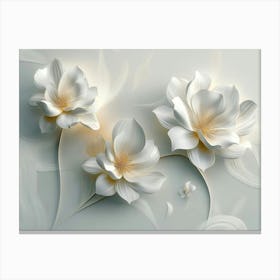 White Flowers 7 Canvas Print