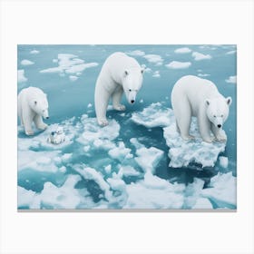 Polar Bears Canvas Print
