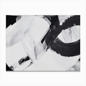 Abstract Black And White Painting 4 Canvas Print