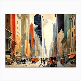 New York City Street Scene 1 Canvas Print