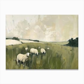 Sheep In A Field 1 Canvas Print