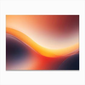 Abstract Digital Illustration Featuring A Gradient Background With Flowing, Wave Like Shapes In Shades Of Orange, Yellow, And Red, Creating A Warm And Inviting Design Canvas Print