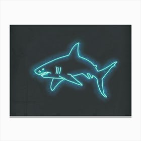 Neon Aqua Bamboo Shark 4 Canvas Print