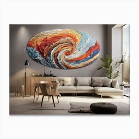 Abstract Swirl Painting Canvas Print