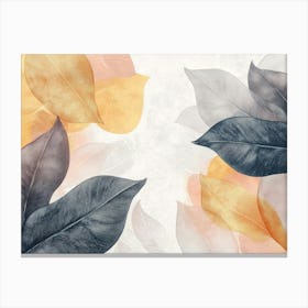 A 3d Featuring Abstract Drawings Of Tropical Leaves 1 Canvas Print