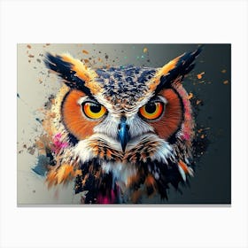 Owl Abstract 2 Canvas Print