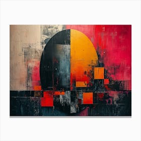 Colorful Chronicles: Abstract Narratives of History and Resilience. Abstract Painting 4 Canvas Print