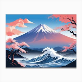 Wave Japanese Mount Fuji Canvas Print