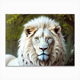 White Lion 15 Canvas Print