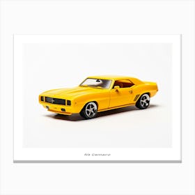 Toy Car 69 Camaro Yellow Poster Canvas Print