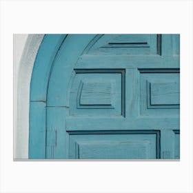 Blue door on the Mediterranean coast Canvas Print