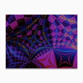Abstract Fractal Background Silky Geometric Canvas Print