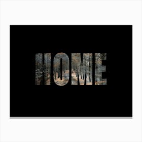 Home Poster Vintage Forest Photo Collage 7 Canvas Print