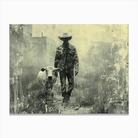 Absurd Bestiary: From Minimalism to Political Satire.Cowboys And Cows Canvas Print