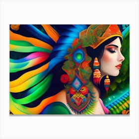 Colorful Woman Canvas Print