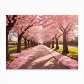 Cherry Blossoms Paintings Art Print 1 Canvas Print