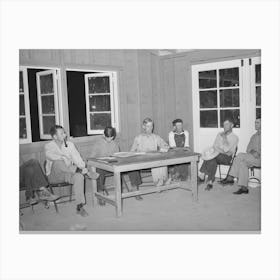 Meeting Of Camp Committee With The Camp Manager At Aqua Fria Migratory Labor Camp, Arizona, This Camp Canvas Print
