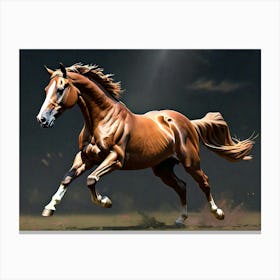 Horse Galloping Canvas Print