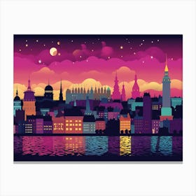 Stockholm Skyline 2 Canvas Print