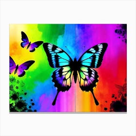 Rainbow Butterflies Canvas Print