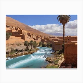 River In Morocco Canvas Print