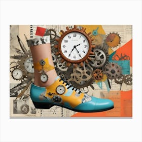 Clockwork Shoes Canvas Print