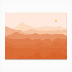 Orange Of Mountain Canvas Print