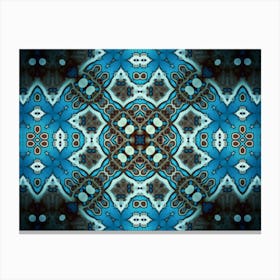 Blue Star Abstract Pattern Canvas Print