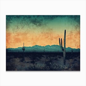 Sunset In The Desert 3 Canvas Print