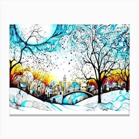 Winter Aesthetic - Winter Landscape Canvas Print