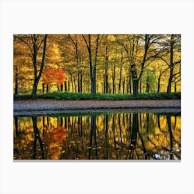Serene Autumn Reflections 27 Canvas Print