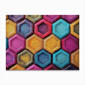 Colorful Hexagons Canvas Print