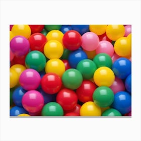 Colorful Plastic Balls In A Ball Pit 1 Canvas Print