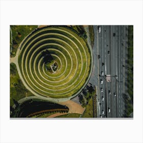 Aerial view of Park Portello in Milan Canvas Print