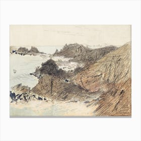 Rocky Coast From Scrapbook, John Singer Sargent Canvas Print