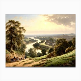 View Of A River Canvas Print