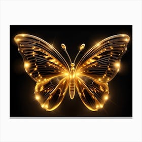 Golden Butterfly 96 Canvas Print