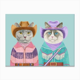 Rodeo Cats 6 Canvas Print