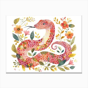 Little Floral Cobra 2 Canvas Print