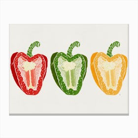 Mixed Peppers in Canvas Print